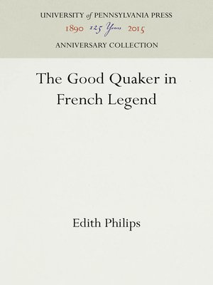 cover image of The Good Quaker in French Legend